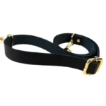 bőr crossbody pánt fekete-arany