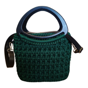 Smaragd horgolt designer kézitáska